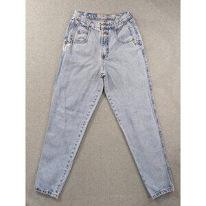 vintage Zena Jeans Womens SZ 11 Blue Tapered Distressed Whiskers Made in USA Y2K